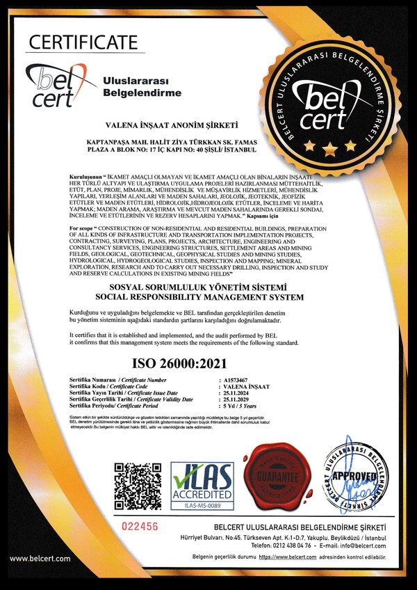 ISO 26000:2021 sertifikası