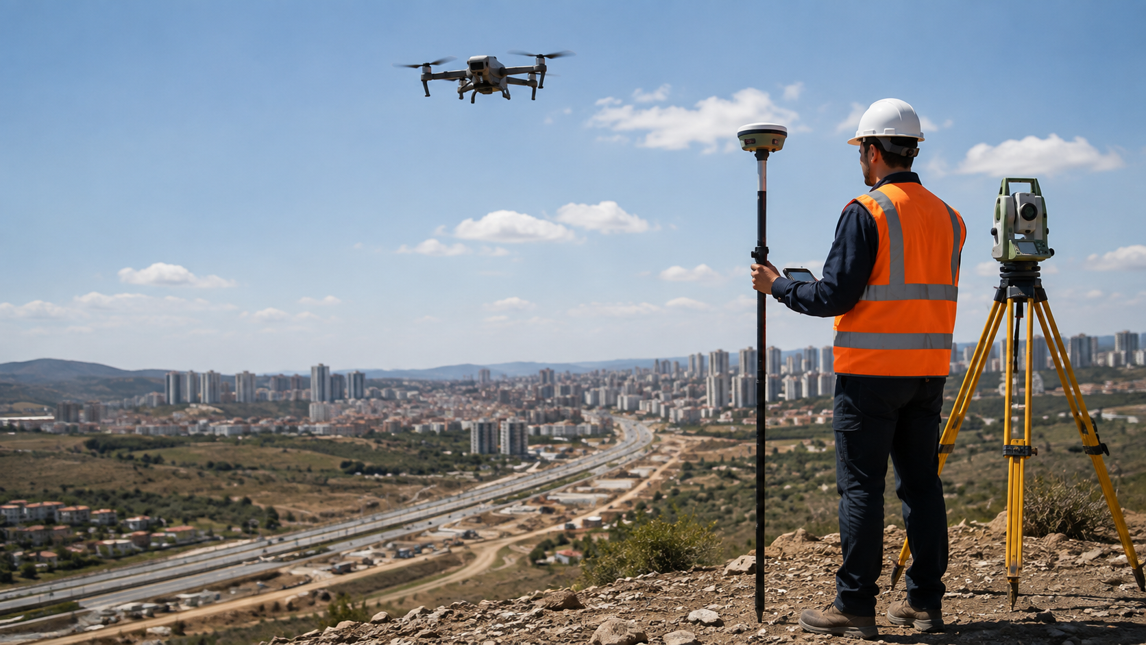 GNSS ve total station ile arazi ölçümü
