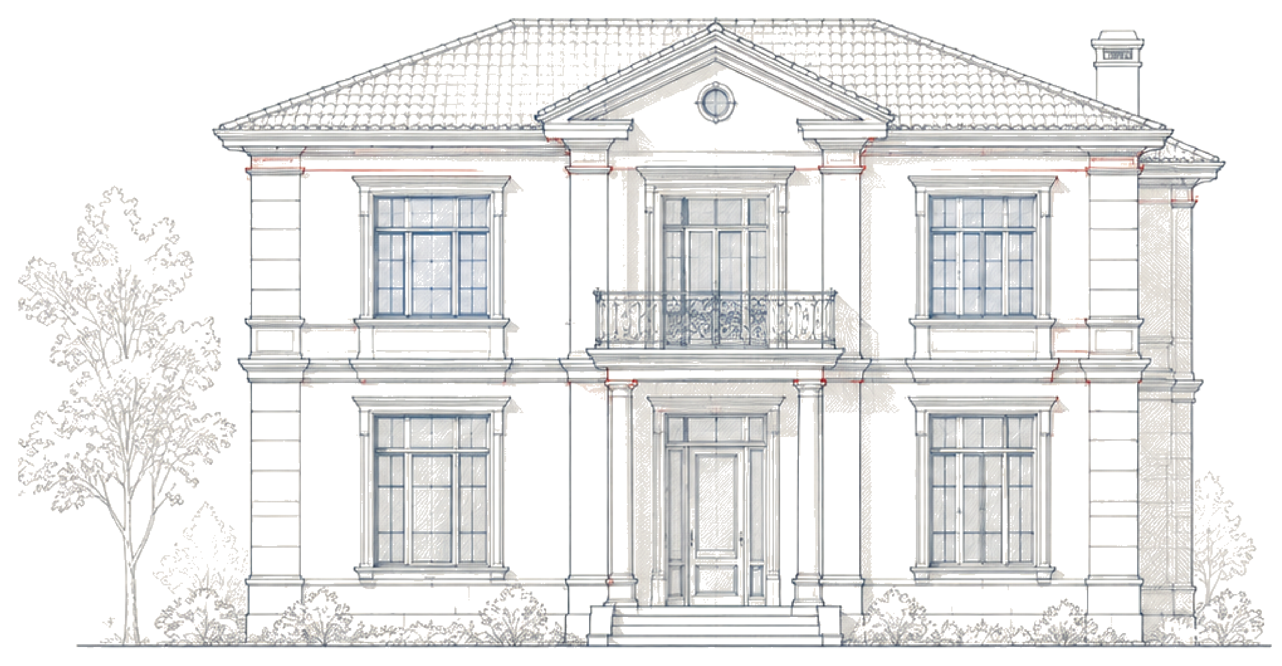 Villa Mimari Tasarım Çizimi