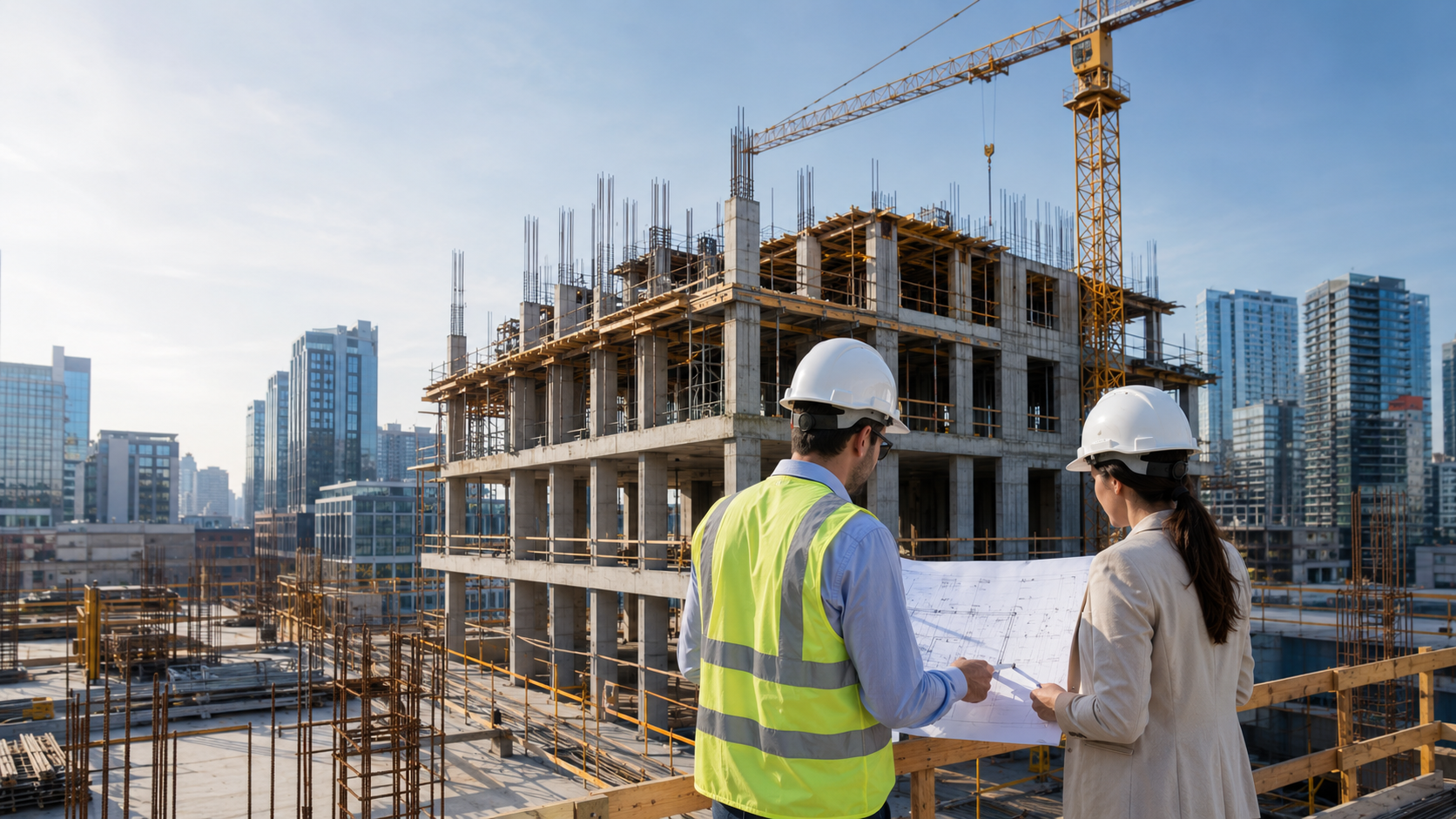 Üstyapı proje ekibi ve inşaat sahası