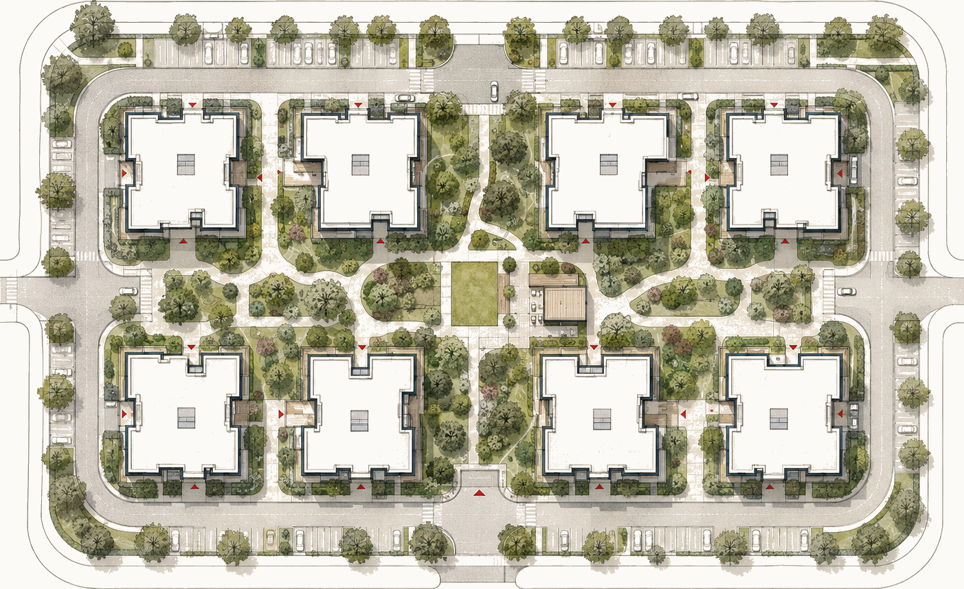 Toplu konut site planı