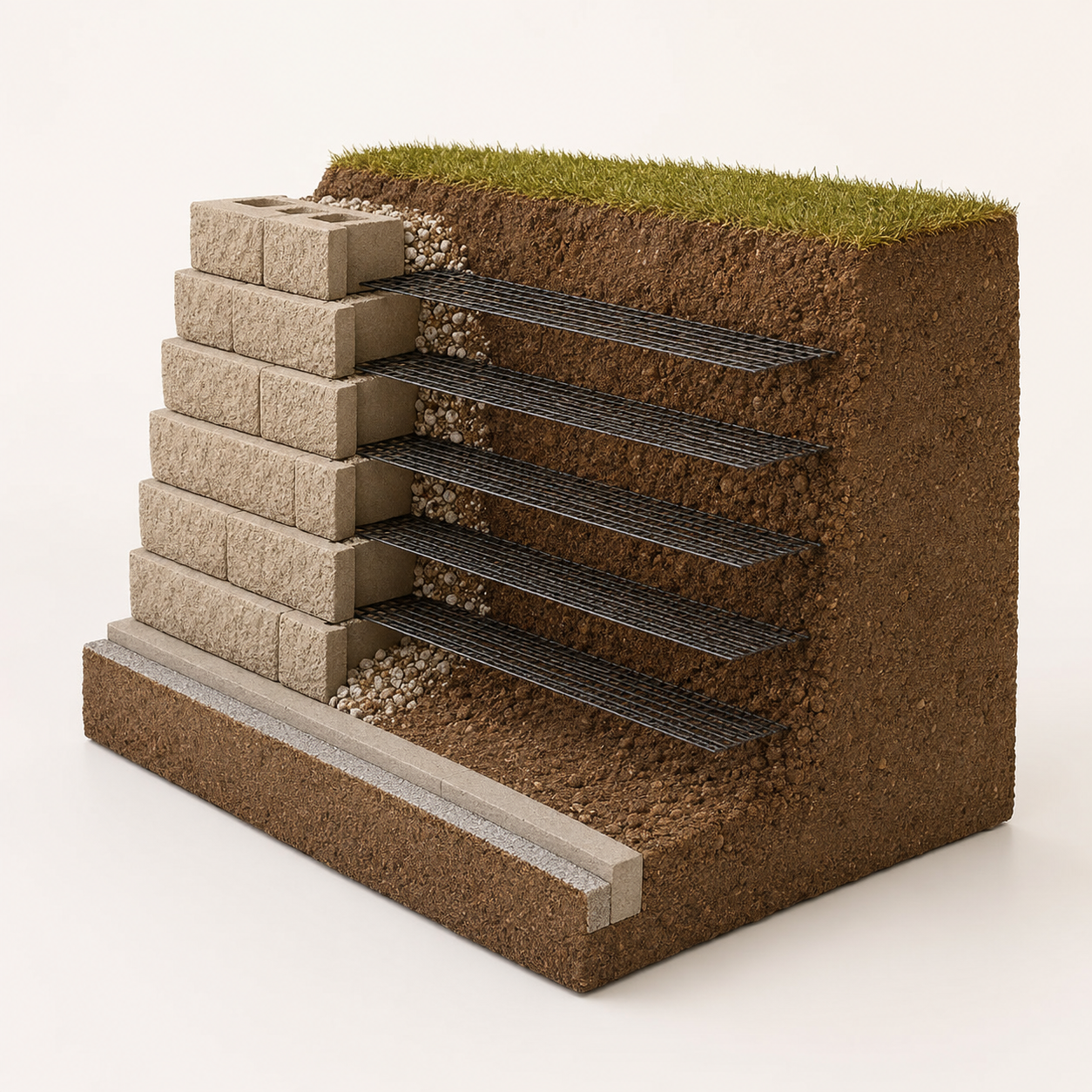 Geogrid Donatılı İstinat Duvarı